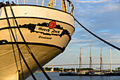 Museumsschiff Gorch Fock 1 im Hafen von, Stralsund, Ostseeküste, Mecklenburg-Vorpommern Deutschland