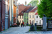 Alley in Wismar, Ostseeküste, Mecklenburg-Western Pomerania, Germany