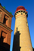 Leuchtturm von Kap Arkona, Rügen, Ostseeküste, Mecklenburg-Vorpommern, Deutschland