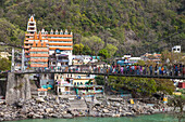 Lakshman Jula bridge in Rishikesh, Uttarakhand, India, Asia