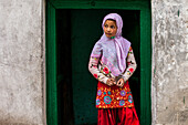 Kashmirisches Mädchen in Leh, Ladakh, Indien, Asien
