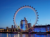 London Eye (Millennium Wheel) at twilight, London, England, United Kingdom, Europe