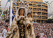 Embarcacion de la Virgen del Carmen, water procession, Puerto de la Cruz, Tenerife Island, Canary Islands, Spain, Europe