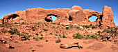 Windows Arches, Arches National Park, Moab, Utah, United States of America, North America