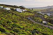 View at the village of Los Valles, Lanzarote, Canary Islands, Islas Canarias, Spain, Europe