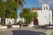 Church Nuestra Senora de los Remedios in the village of Yaiza, Atlantic Ocean, Lanzarote, Canary Islands, Islas Canarias, Spain, Europe