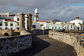 Blick vom Castillo San Gabriel auf Arrecife, Atlantik, Lanzarote, Kanaren, Kanarische Inseln, Islas Canarias, Spanien, Europa