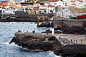 Blick auf Garachico und seinen alten Hafen, Teneriffa, Kanaren, Kanarische Inseln, Islas Canarias, Atlantik, Spanien, Europa