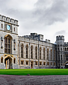 Windsor Castle's Upper Ward, The Quadrangle, Windsor Castle, Berkshire, England.