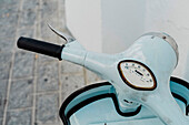 Motor scooter close up