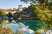 Monastery of Saint Mary at Veliko Jezero (Big lake) on Mljet Island, Croatia, Europe