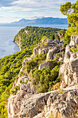 Elevated view over Cape Osejava near Makarska, Croatia, Europe