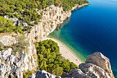 Elevated view over Nugal Beach near Makarska, Croatia, Europe
