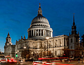 St. Paul's cathedral dusk, London, England, United Kingdom, Europe