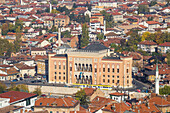 View of City looking towards City Hall, Sarajevo, Bosnia and Herzegovina, Europe