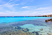 Cala Rossa, Favignana island, Aegadian Islands, province of Trapani, Sicily, Italy, Mediterranean, Europe