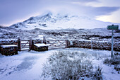 Snowy Sligachan, Isle of Skye, Inner Hebrides, Scotland, United Kingdom, Europe