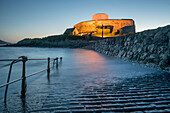 Fort Grey at twilight, Guernsey, Channel Islands, United Kingdom, Europe