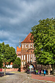 Anklamer Tor and Marienkirche, Usedom city, Usedom island, Mecklenburg-Western Pomerania, Germany