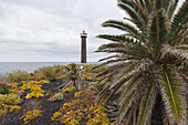 Faro de Punta Cumplida, lighthouse, near Barlovento, coast, Atlantic, near Barlovento, UNESCO Biosphere Reserve, La Palma, Canary Islands, Spain, Europe