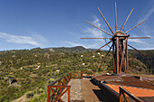 Molino de Buracas, windmill, near Las Tricias, UNESCO Biosphere Reserve, La Palma, Canary Islands, Spain, Europe