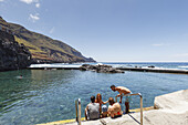 seawater swimming pools, La Fajana, near Barlovento, north coast, Atlantic, UNESCO Biosphere Reserve, La Palma, Canary Islands, Spain, Europe