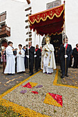 Prozession, Corpus Christi, Fronleichnahmsfest,Villa de Mazo, UNESCO Biosphärenreservat,  La Palma, Kanarische Inseln, Spanien, Europa