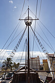 Museo Naval, Columbus ship in architecture, Maritime Museum, Plaza de la Alameda, sauare, Santa Cruz de La Palma, capital of the island, UNESCO Biosphere Reserve, La Palma, Canary Islands, Spain, Europe