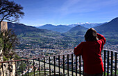 View from Monte Bondone on Trento, Trentino, Italy