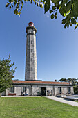 Phare des Baleines, Leuchtturm, Ile de Re, Nouvelle-Aquitaine, Neu-Aquitanien, franzoesische Westkueste, Frankreich