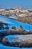 Ronda, Old city walls, Winter, Malaga province, Andalusia, Spain.