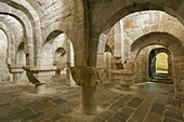 Crypt of the Monastery of Leire, Navarre, Spain.