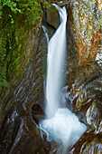 Waterfall near Starleggia village, Campodolcino, Spluga valley, Sondrio province, Lombardy, Italy, Europe