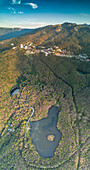 aerial view of the mountain, municipality of Ventasso, Reggio Emilia province, Emilia Romagna district, Italy, Europe