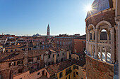 View from the terrace of Contarini Dal Bovolo Palace, Venice, Veneto, Italy
