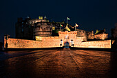Edinburgh Castle at night, Scotland, UK