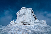 Rifugio Duca degli Abruzzi after an ice storm, Campo Imperatore, L'Aquila province, Abruzzo, Italy, Europe