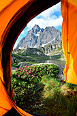 Monviso seen form my tent,'lago Superiore',Superiore Lake, Piemonte,Piedmont,Italy,Italian
