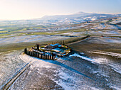 Orcia valley in winter season, Tuscany, Siena province, Italy, Europe.