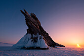 Ogoy island at sunrise, Lake Baikal, Irkutsk region, Siberia, Russia