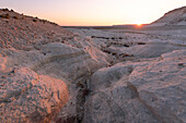 Rock formations at sunset at Boszhira at Caspian Depression desert, Aktau, Mangystau region, Kazakhstan