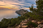 Sunrise on Punta Bassana,Marettimo,Egadi Island,Trapani,Sicily,Italy,Europe