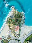 Tropea, Province of Vibo Valentia, Calabria. Top view of Santa Maria dell'Isola di Tropea.