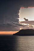clouds on Punta Mesco, Cinque Terre, municipality of Monterosso al Mare, La Spezia provence, Liguria, Italy, Europe