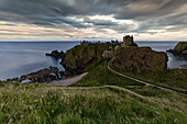 sunset at Dunnottar castle, Aberdeenshire, Scotland, Europe