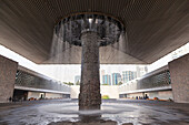 The courtyard of National Museum of Anthropology of Mexico City, Mexico City, Mexico DF, Mexico.