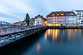 Riverside of Reuss river, Lucern district, Lucern Canton, Switzerland