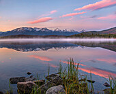 Trident Range from Pyramid Lake, Jasper National Park, Alberta, Canada