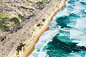 Waves breaking along coast, Garden Route National Park, Western Cape, South Africa