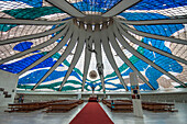 Modern interior of Cathedral of Brasilia